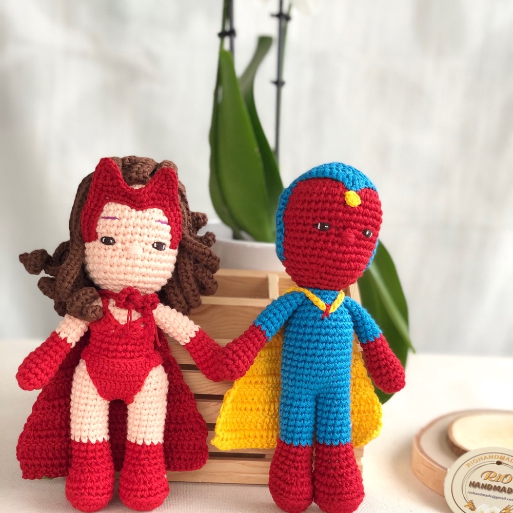 Wanda Vision Inspired Doll, Crochet Wand